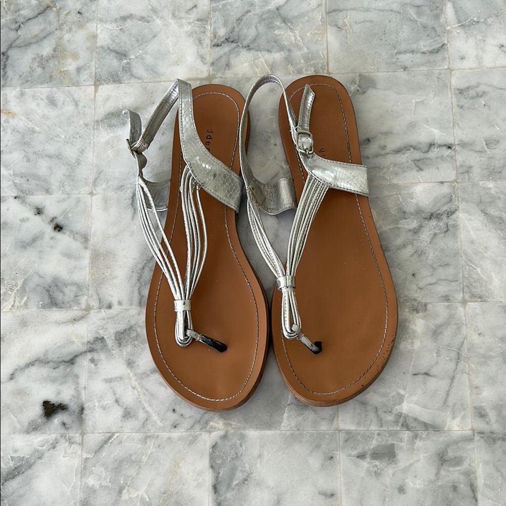 Madden Girl Metallic Silver Sandals